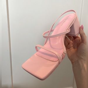 ASOS pink block heel